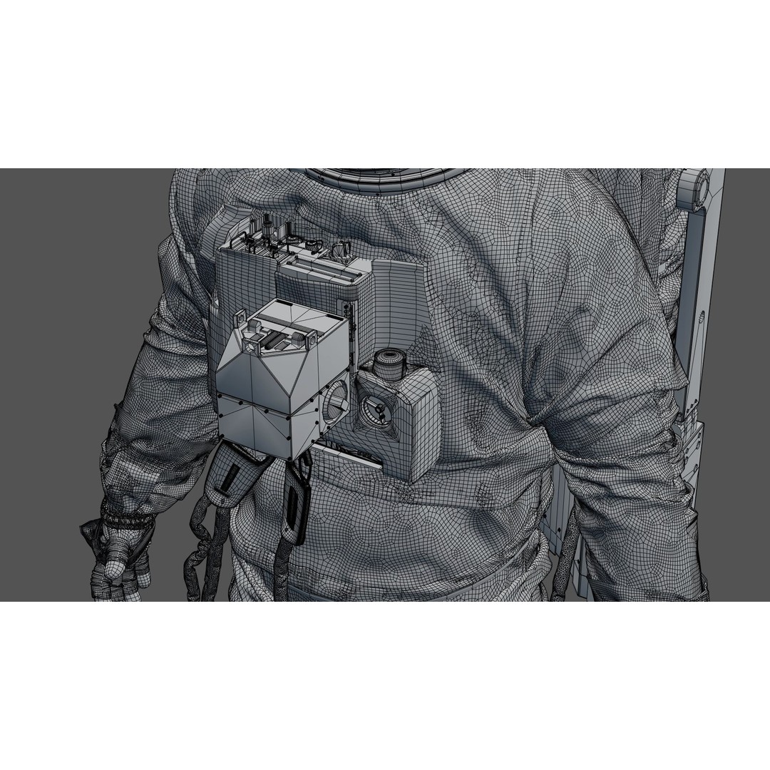 Spacesuit 3D Model – High Poly Astronaut EMU with PBR Textures - View 32
