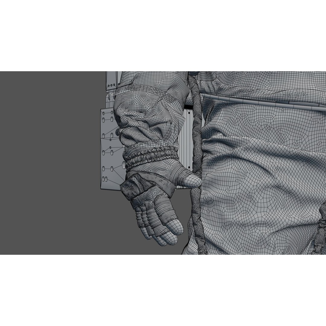 Spacesuit 3D Model – High Poly Astronaut EMU with PBR Textures - View 33