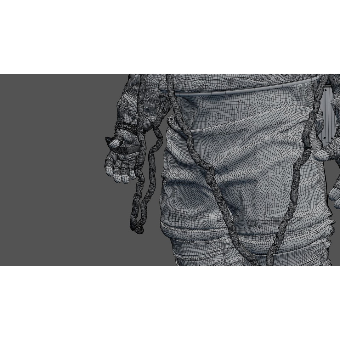 Spacesuit 3D Model – High Poly Astronaut EMU with PBR Textures - View 34