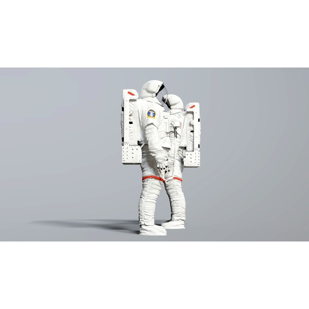 Spacesuit 3D Model – High Poly Astronaut EMU with PBR Textures - View 5