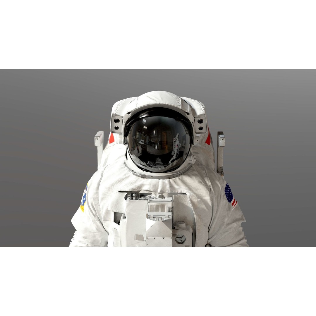 Spacesuit 3D Model – High Poly Astronaut EMU with PBR Textures - View 6