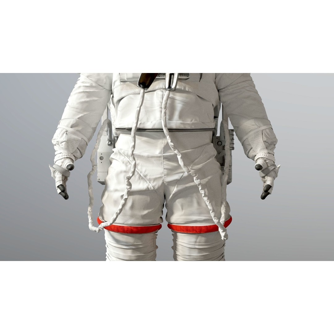 Spacesuit 3D Model – High Poly Astronaut EMU with PBR Textures - View 7