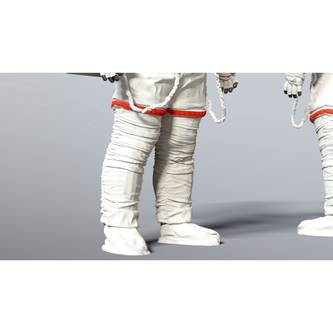 Spacesuit 3D Model – High Poly Astronaut EMU with PBR Textures - View 8