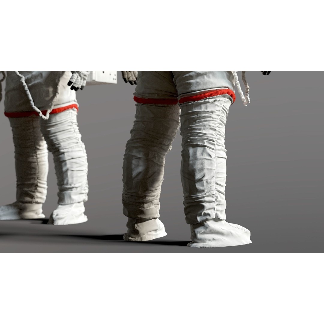 Spacesuit 3D Model – High Poly Astronaut EMU with PBR Textures - View 9