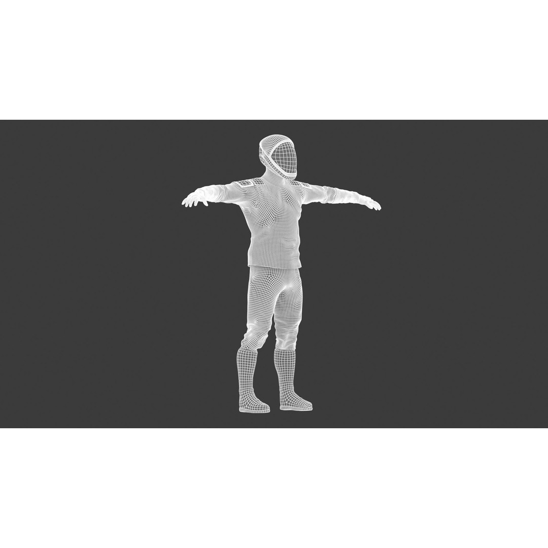Spacesuit Starman 2 3D Model – Low Poly PBR Character, FBX, OBJ - View 23