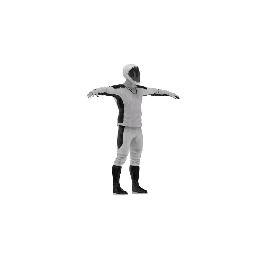Spacesuit Starman 2 3D Model – Low Poly PBR Character, FBX, OBJ - View 3