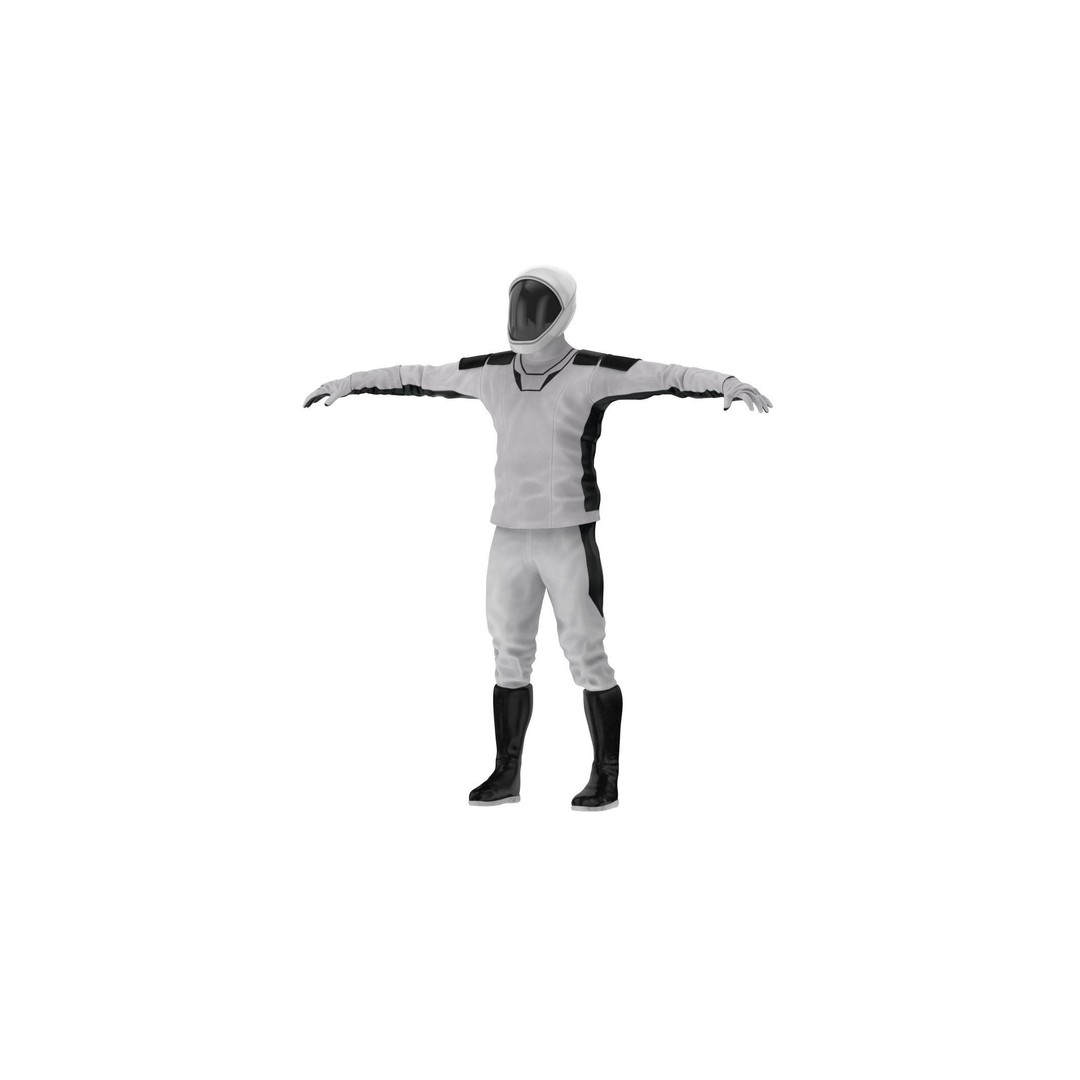 Spacesuit Starman 2 3D Model – Low Poly PBR Character, FBX, OBJ - View 9