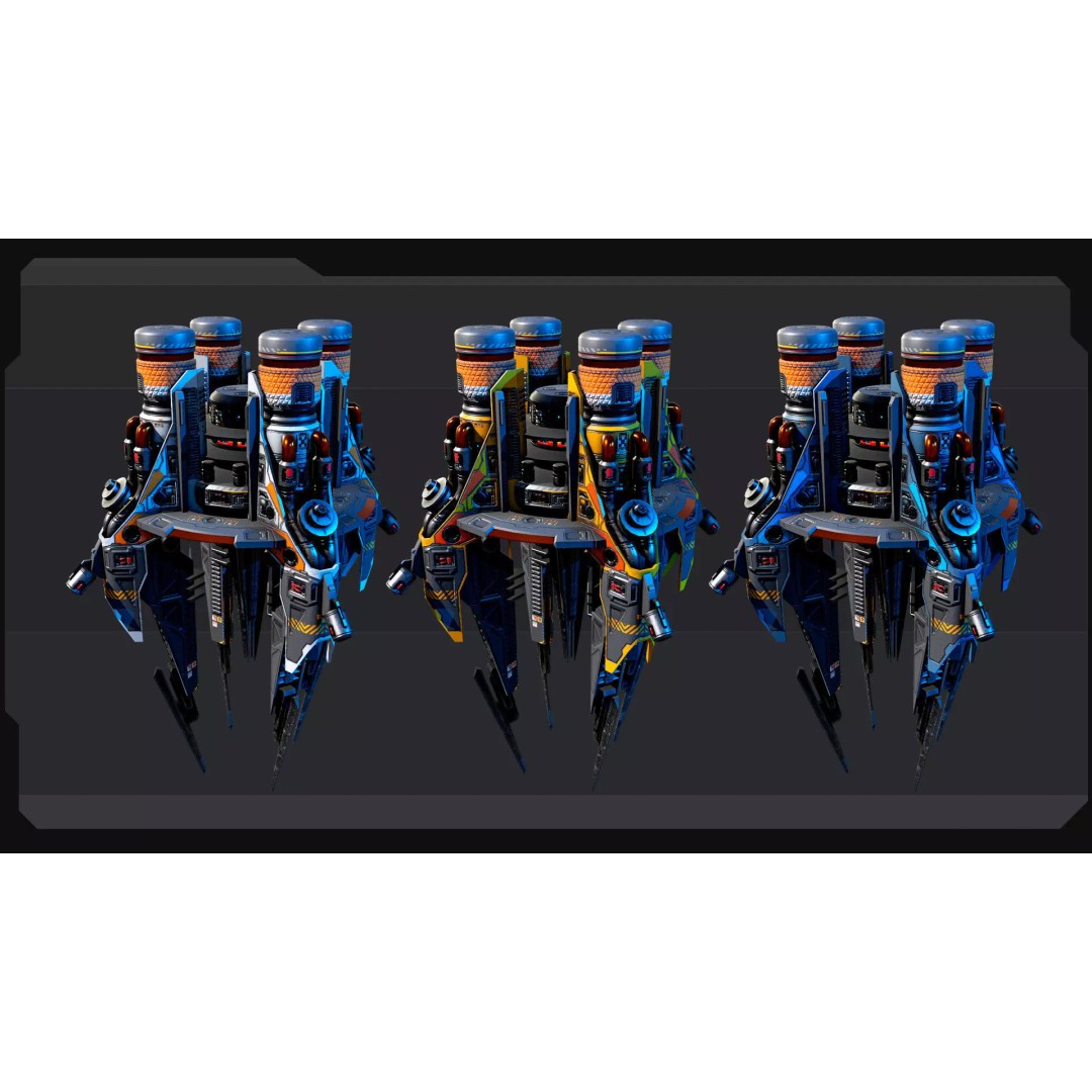 SF Terraformer 3D Model – Low Poly Spacecraft, FBX, OBJ Formats - View 6