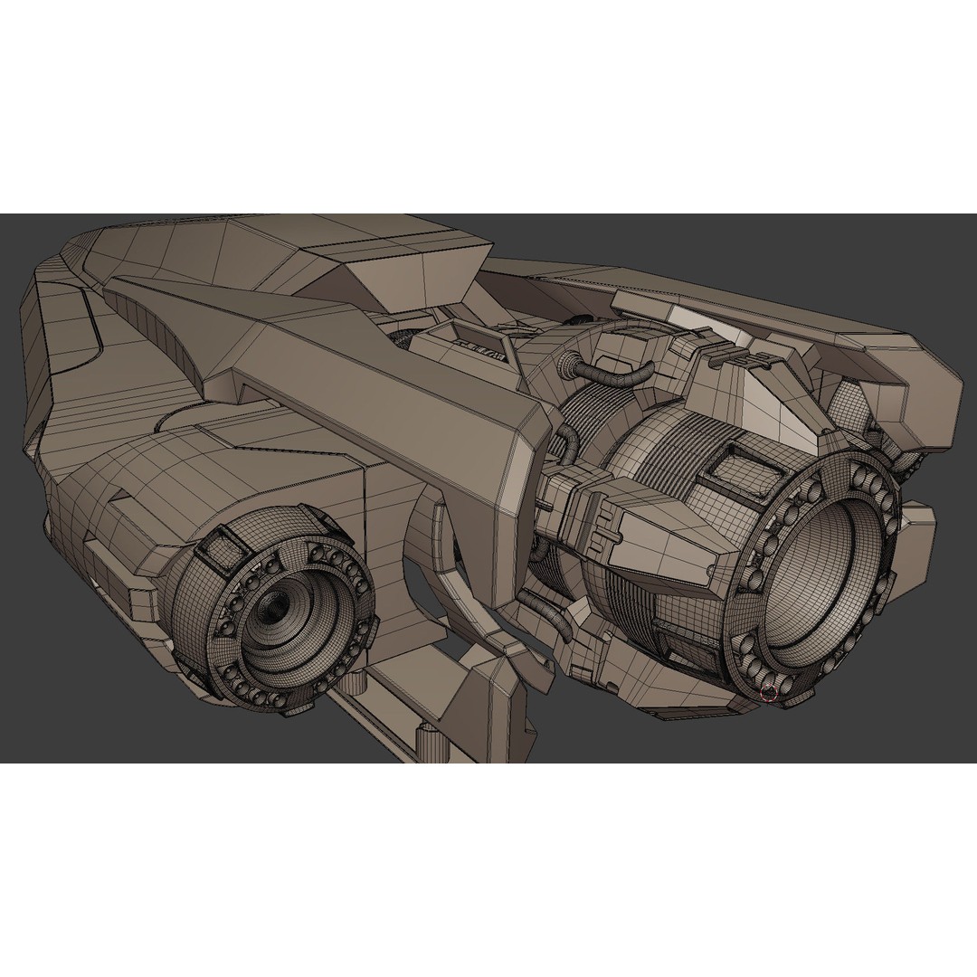 MecFlyes Spaceship 3D Model – High Poly Sci-Fi Vehicle, FBX - View 13