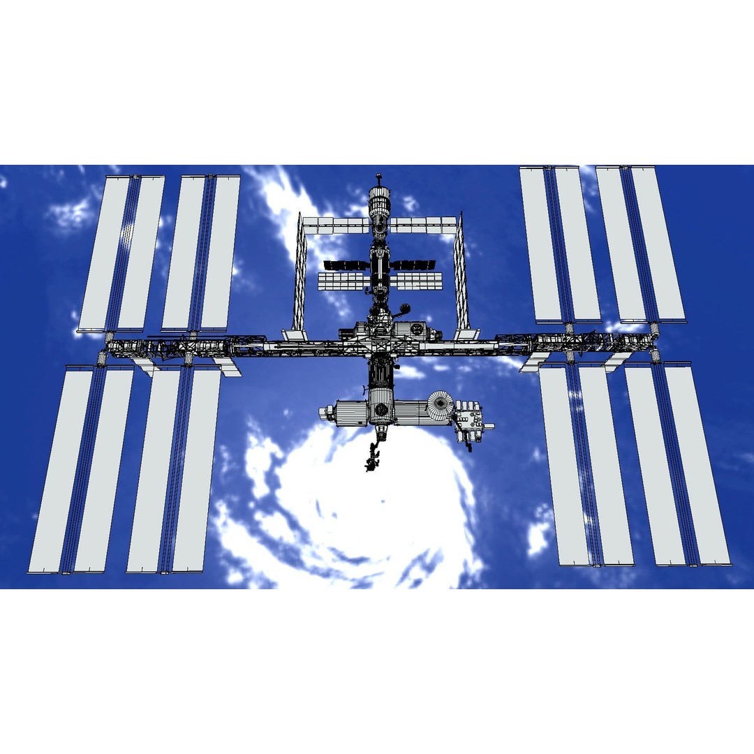 International Space Station 3D Model – Low Poly PBR Asset, FBX, Blender