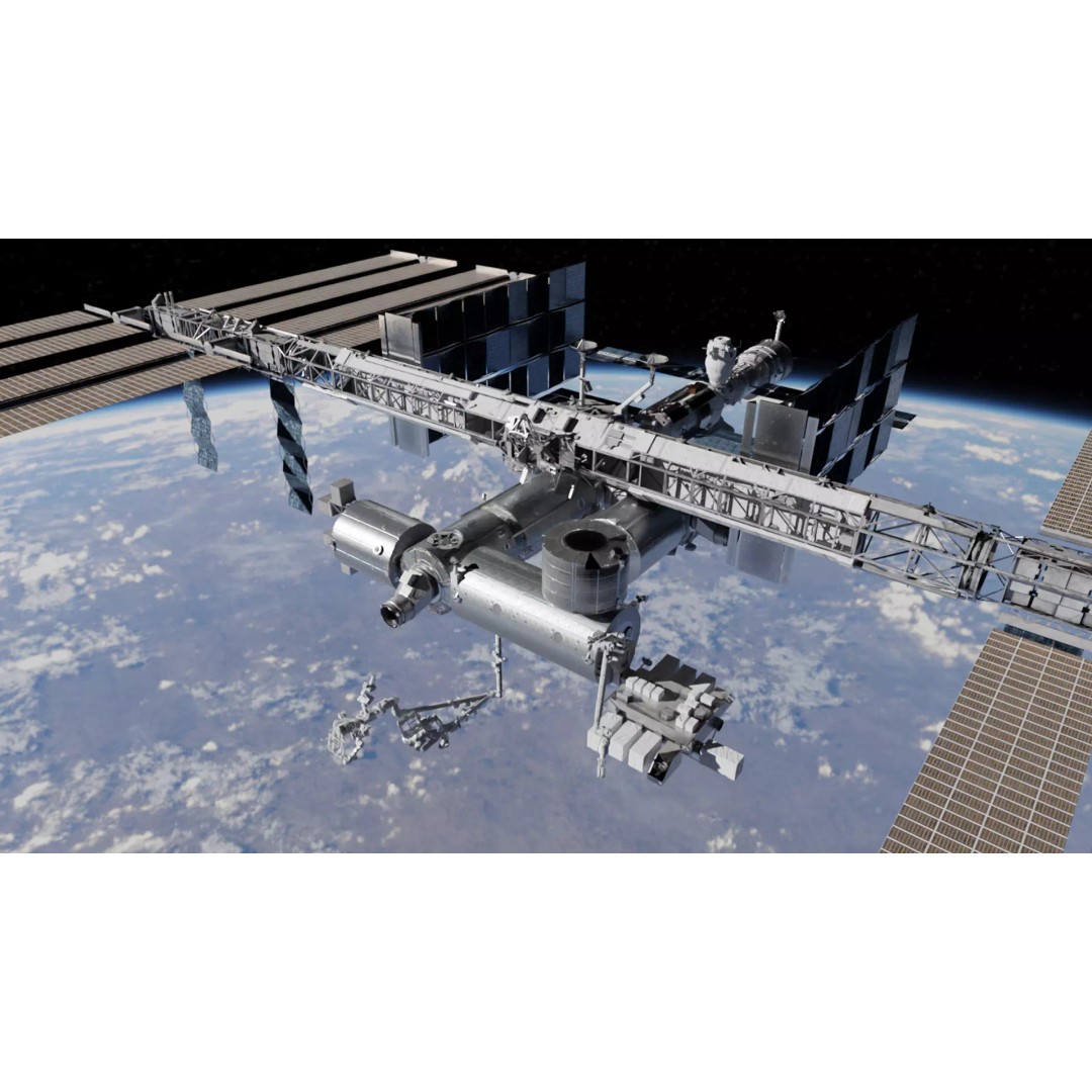 International Space Station 3D Model – Low Poly PBR Asset, FBX, Blender - View 2