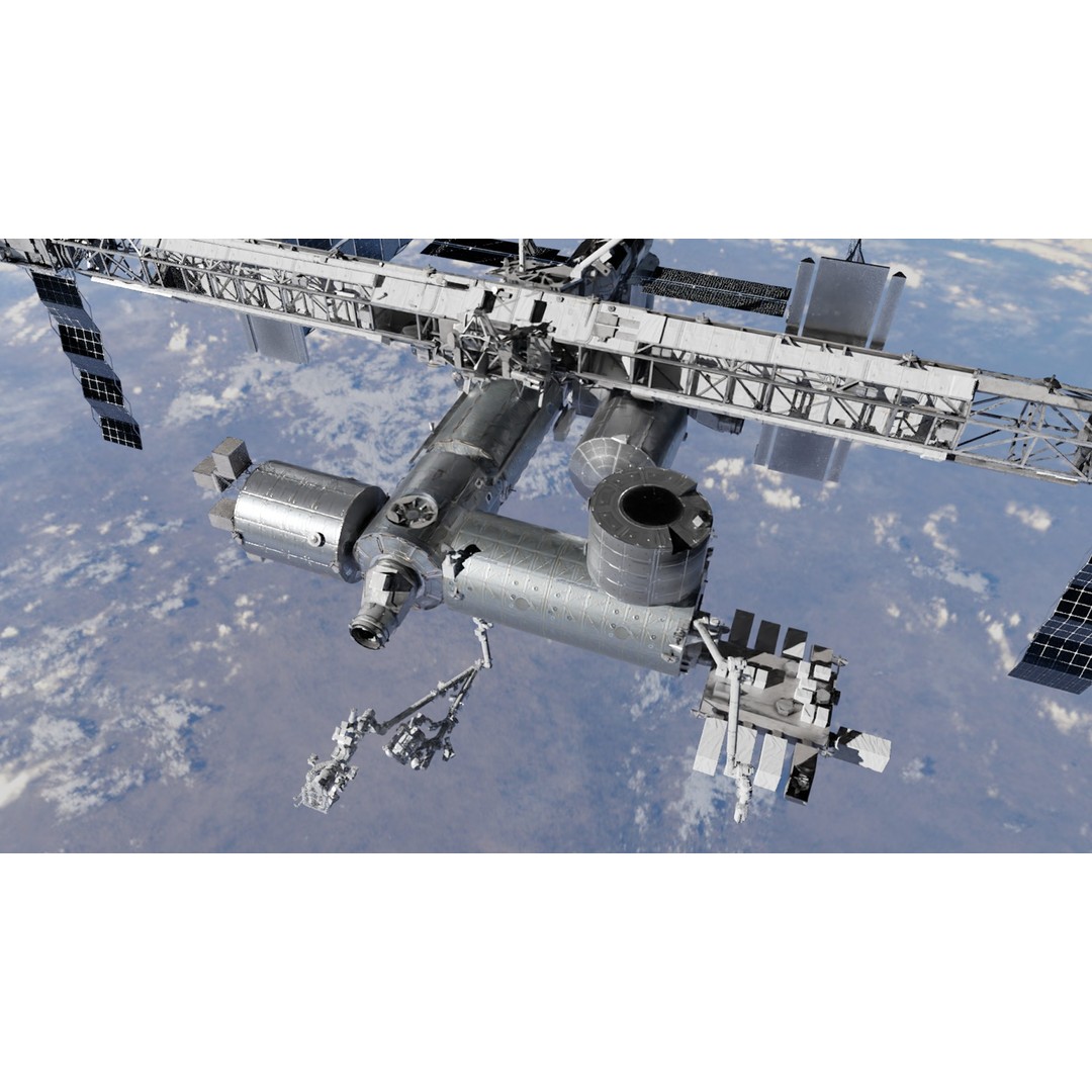 International Space Station 3D Model – Low Poly PBR Asset, FBX, Blender - View 8