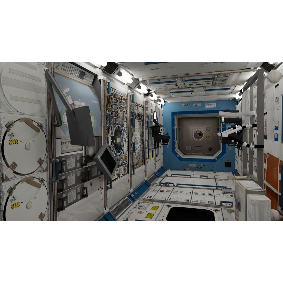 International Space Station 3D Model – Low Poly PBR Asset, FBX, Blender - View 9