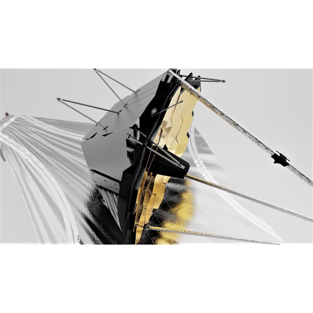 James Webb Space Telescope 3D Model – Low Poly PBR Animation Asset - View 14