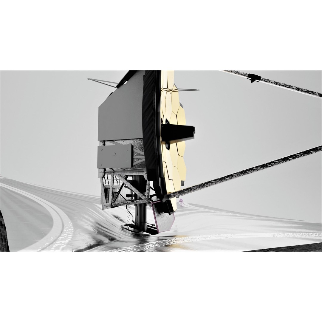 James Webb Space Telescope 3D Model – Low Poly PBR Animation Asset - View 15