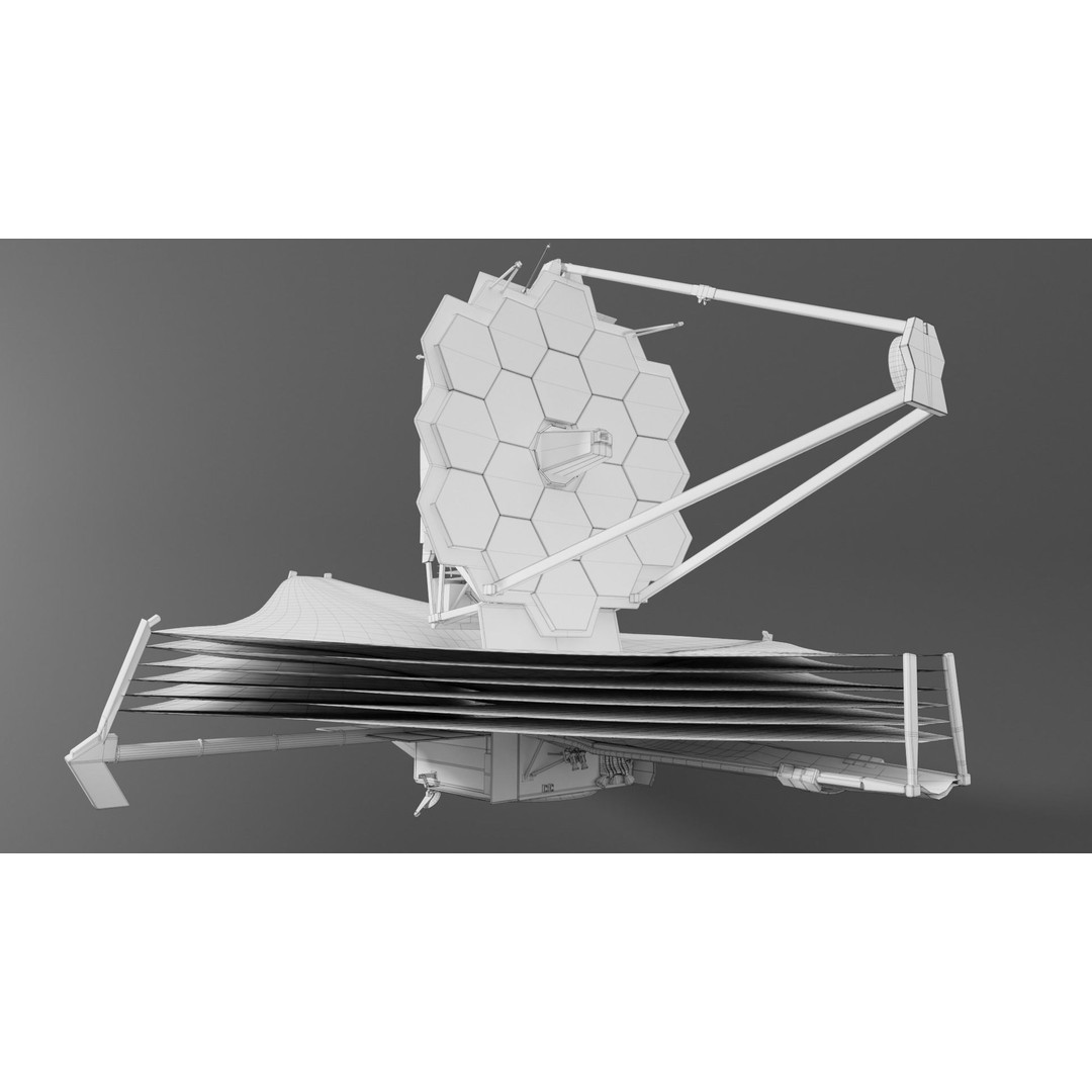 James Webb Space Telescope 3D Model – Low Poly PBR Animation Asset - View 20