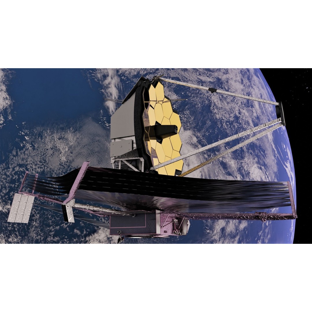 James Webb Space Telescope 3D Model – Low Poly PBR Animation Asset - View 3