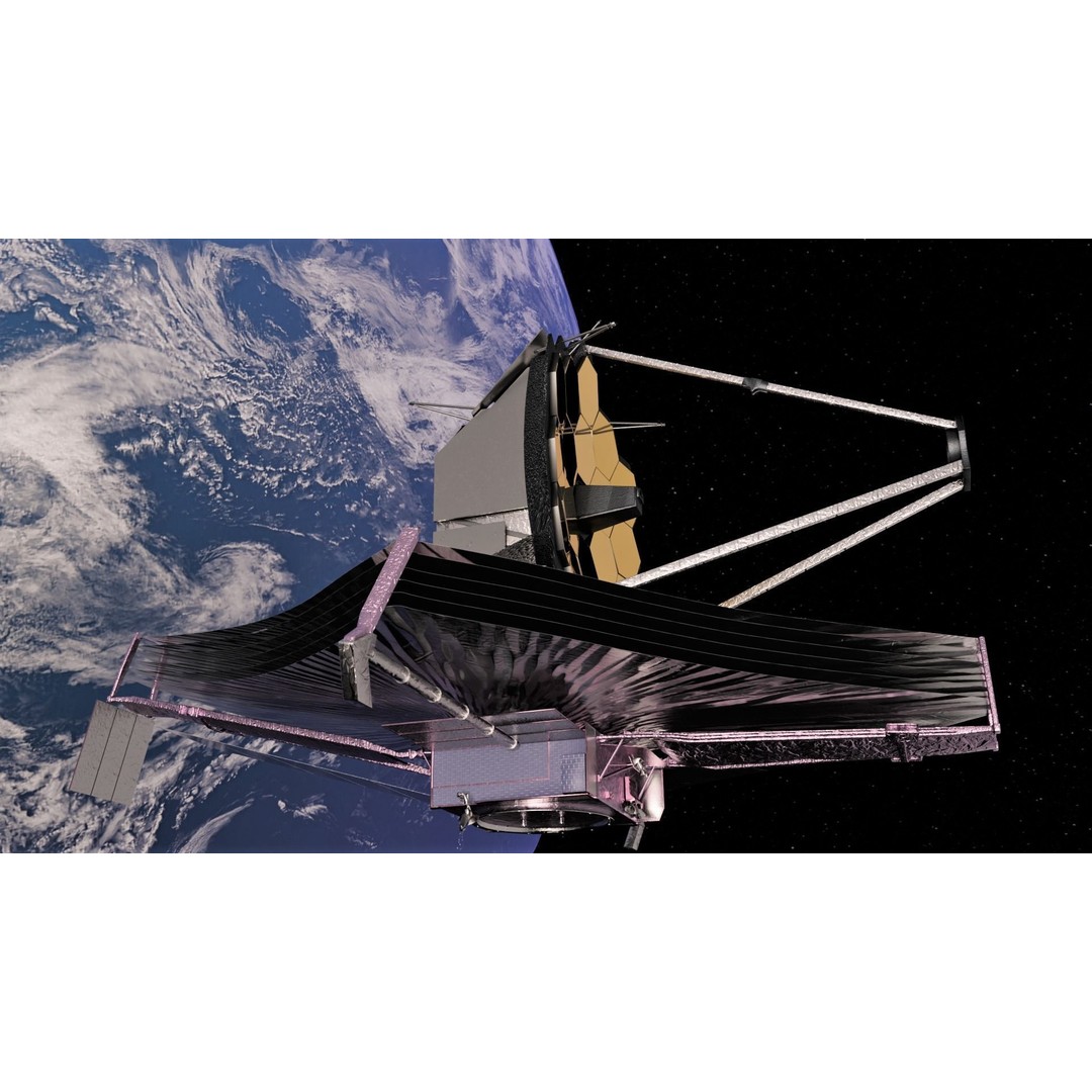 James Webb Space Telescope 3D Model – Low Poly PBR Animation Asset - View 4