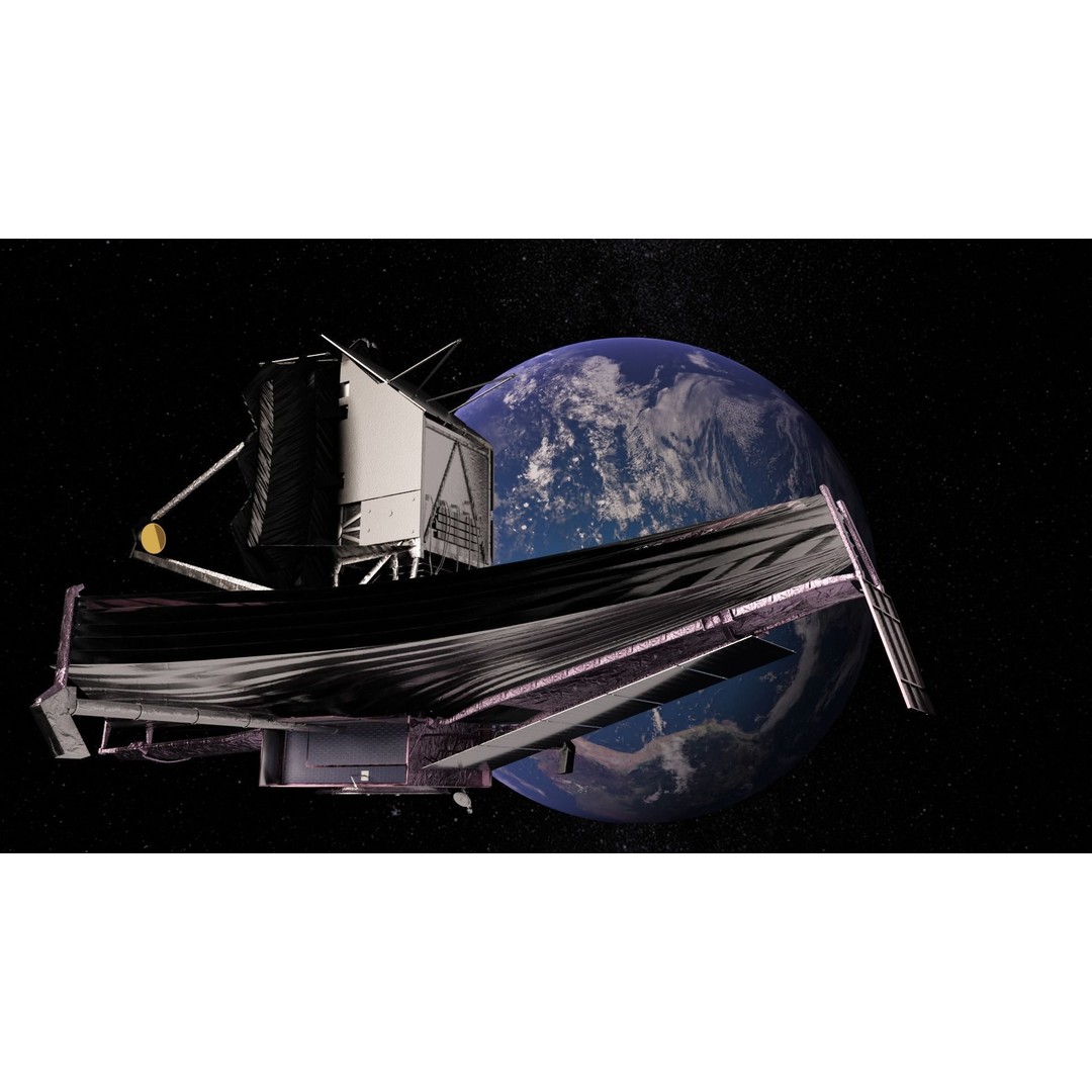 James Webb Space Telescope 3D Model – Low Poly PBR Animation Asset - View 7