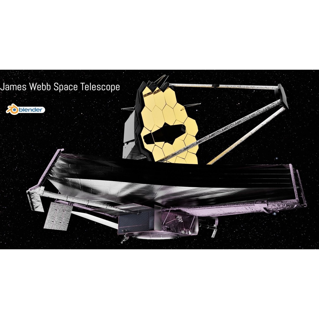 James Webb Space Telescope 3D Model – Low Poly PBR Animation Asset - View 8