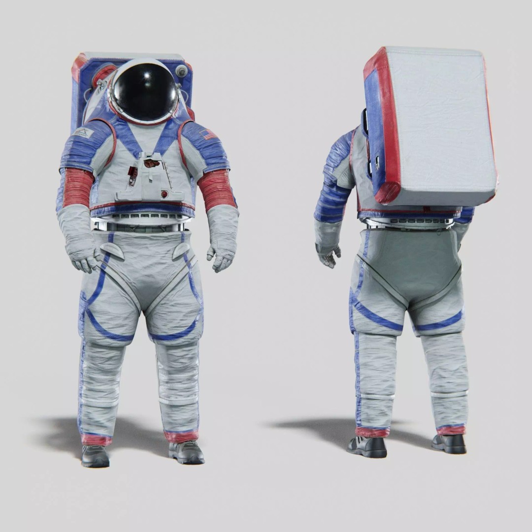 XEMU Artemis Spacesuit 3D Model – High Poly Rigged Character, FBX - View 2