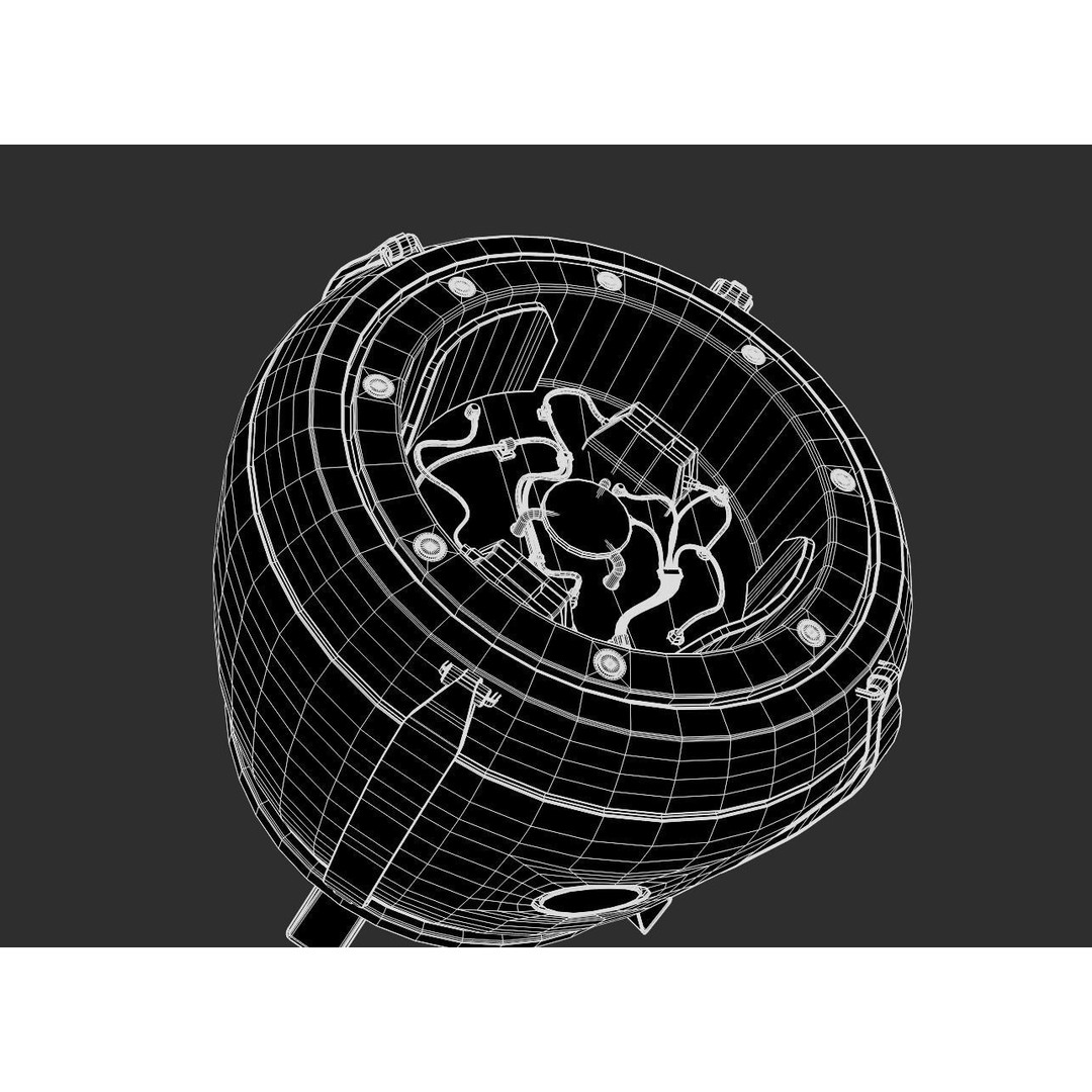 Venera 4 Spacecraft 3D Model – High Detail Blender Asset, FBX - View 24