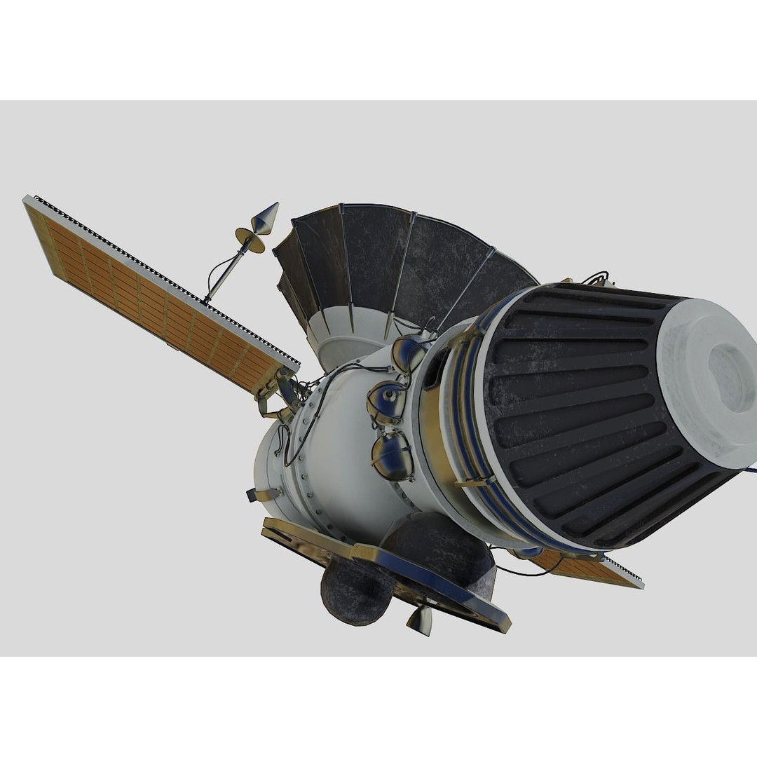 Venera 4 Spacecraft 3D Model – High Detail Blender Asset, FBX - View 3