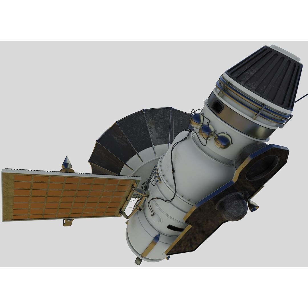 Venera 4 Spacecraft 3D Model – High Detail Blender Asset, FBX - View 4