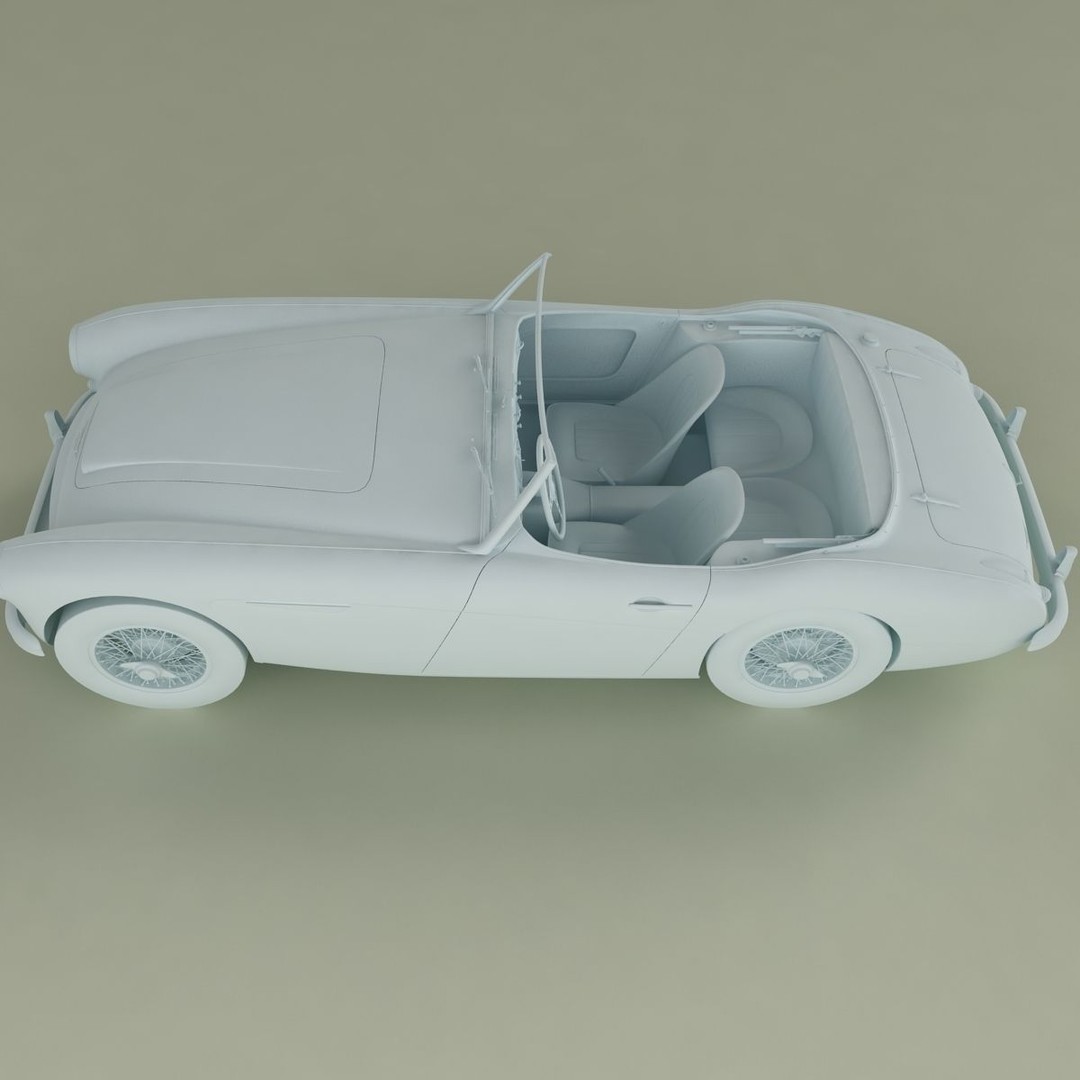 Austin-Healey 3000 3D Model – High Poly Classic Car, FBX, OBJ - View 13