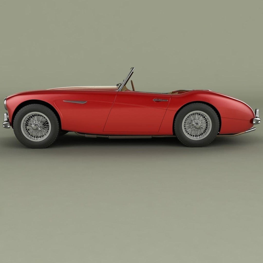 Austin-Healey 3000 3D Model – High Poly Classic Car, FBX, OBJ - View 3