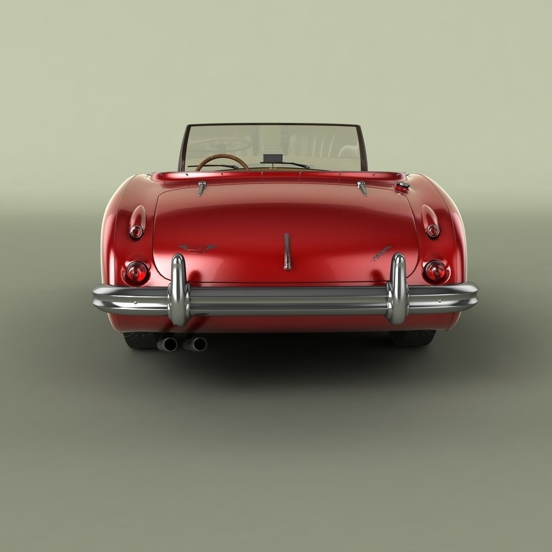 Austin-Healey 3000 3D Model – High Poly Classic Car, FBX, OBJ - View 5