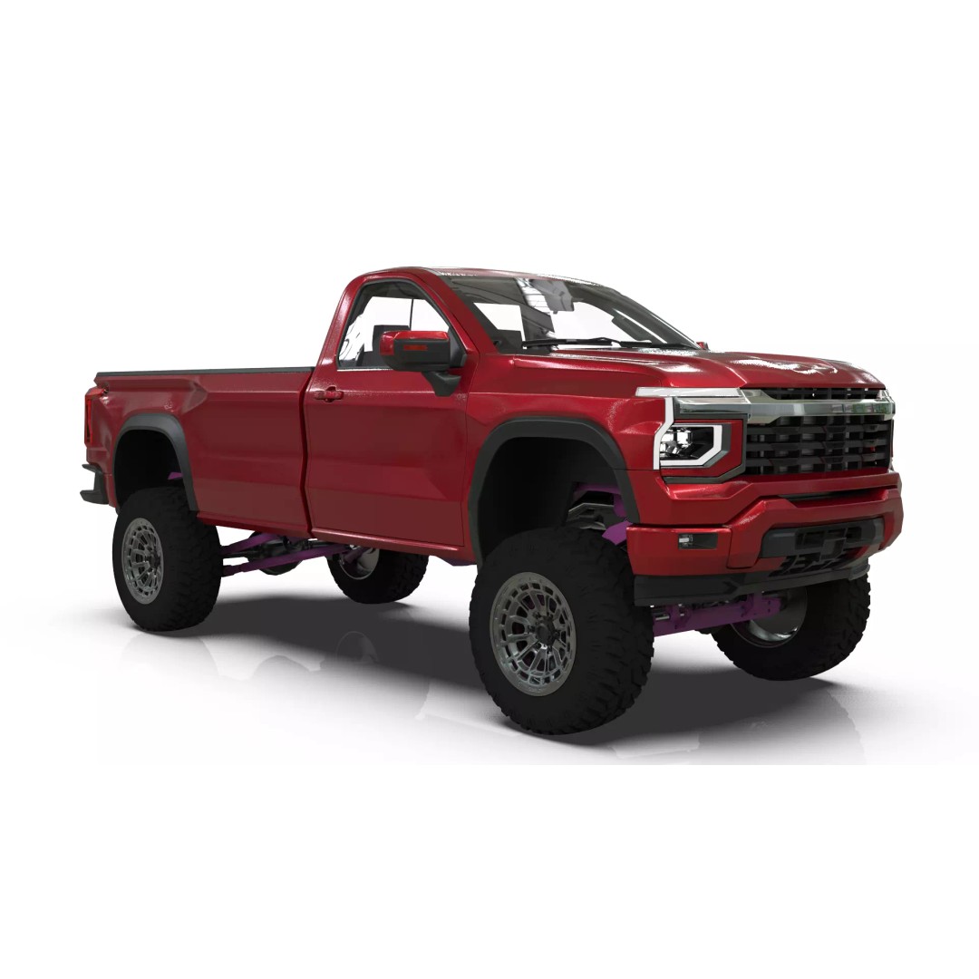 Concept 2027 Single Cab Lifted 4x4 Off-Road Pickup 3D Model – Blender Game Asset - View 13