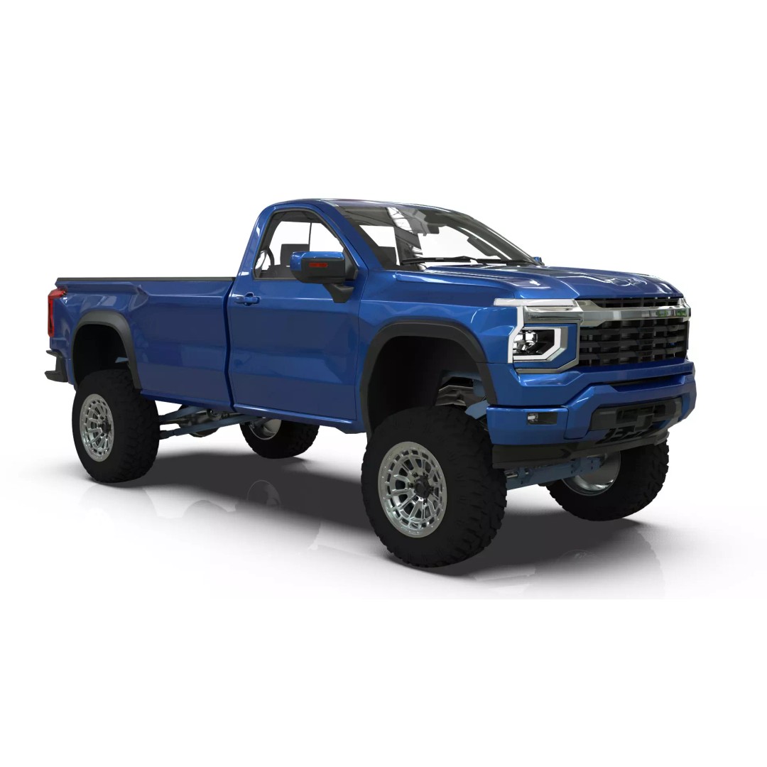 Concept 2027 Single Cab Lifted 4x4 Off-Road Pickup 3D Model – Blender Game Asset - View 15