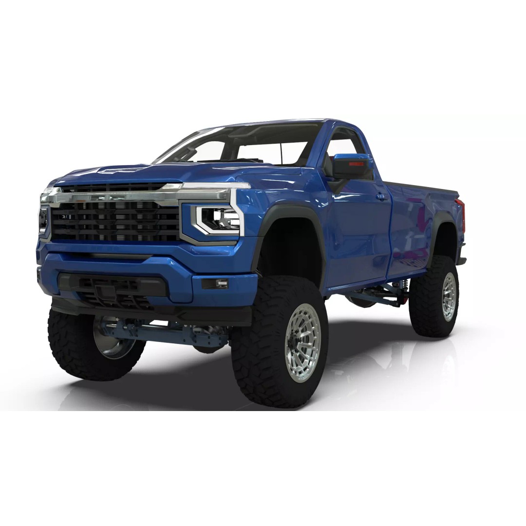 Concept 2027 Single Cab Lifted 4x4 Off-Road Pickup 3D Model – Blender Game Asset - View 18