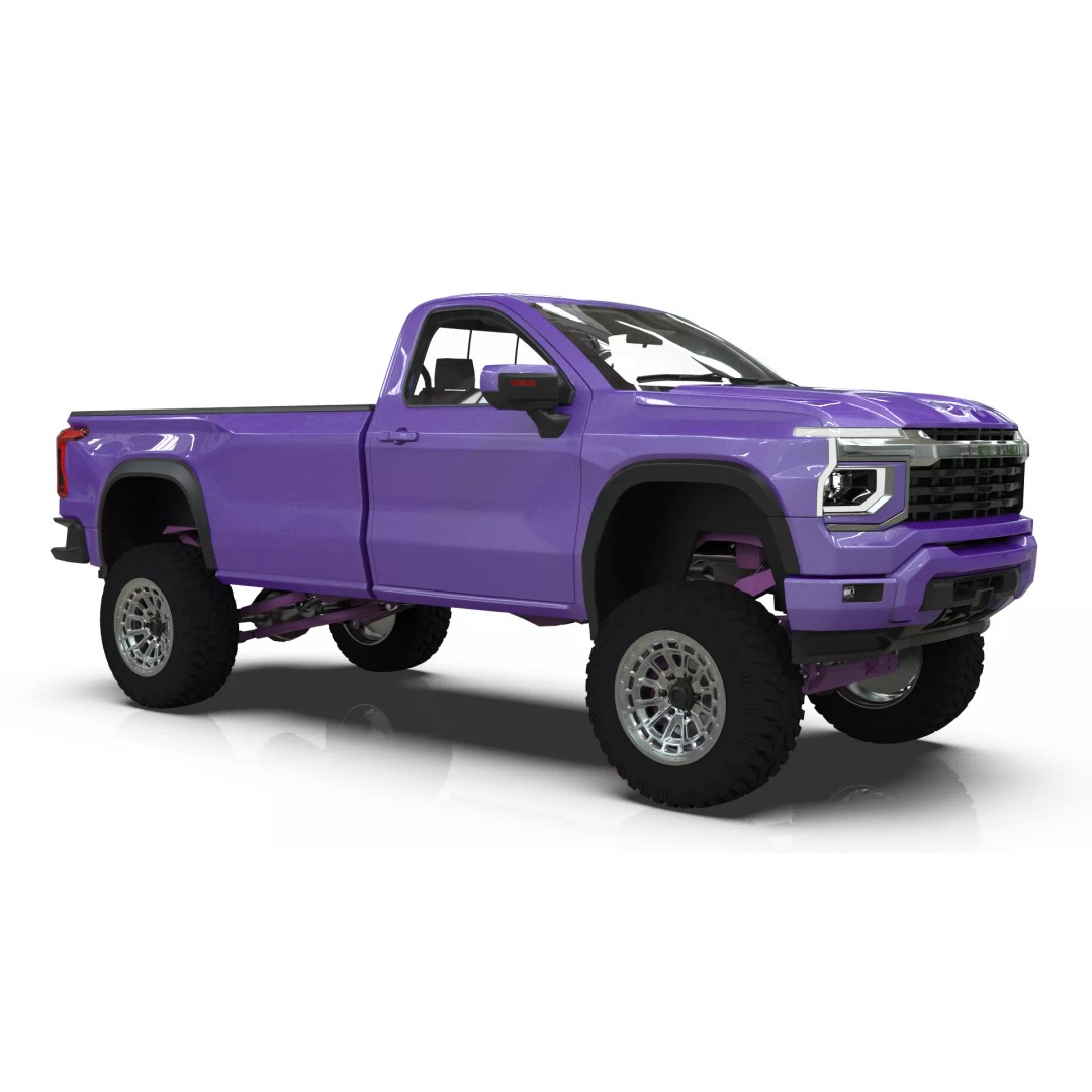 Concept 2027 Single Cab Lifted 4x4 Off-Road Pickup 3D Model – Blender Game Asset - View 19