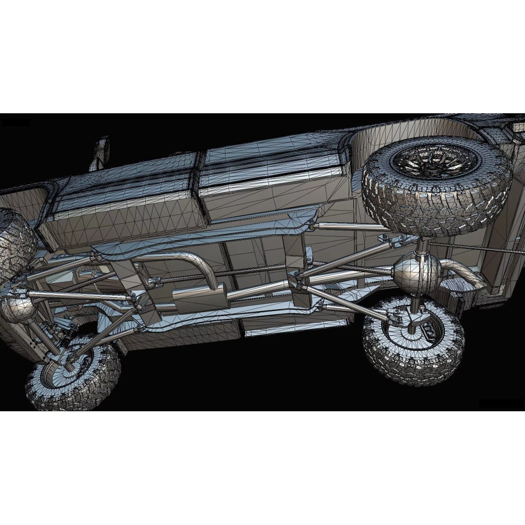 Concept 2027 Single Cab Lifted 4x4 Off-Road Pickup 3D Model – Blender Game Asset - View 41