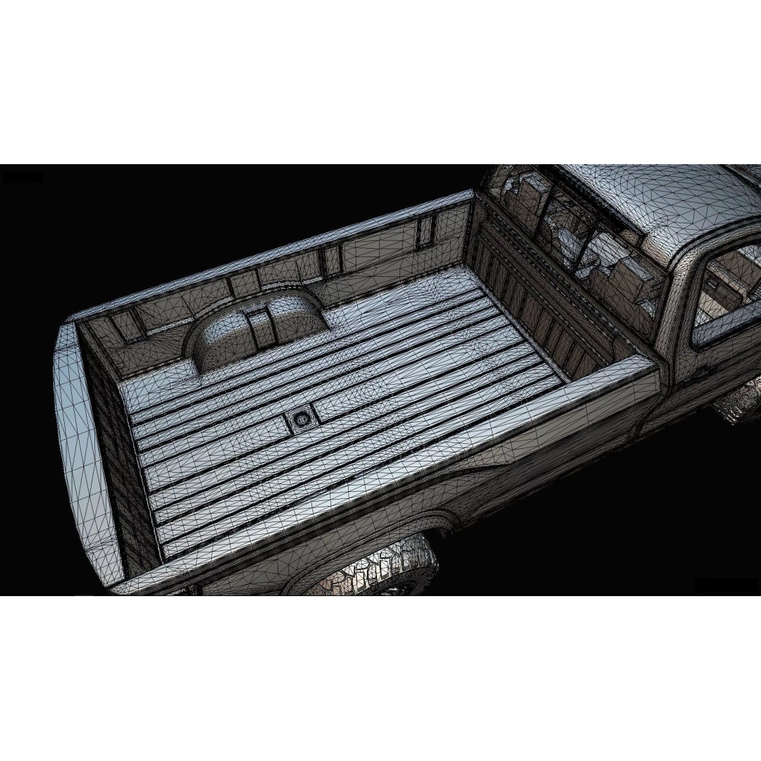 Concept 2027 Single Cab Lifted 4x4 Off-Road Pickup 3D Model – Blender Game Asset - View 43