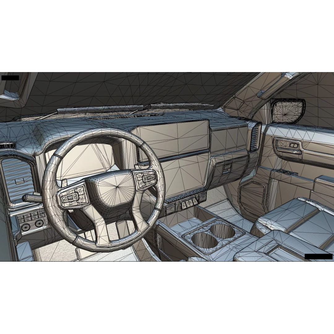 Concept 2027 Single Cab Lifted 4x4 Off-Road Pickup 3D Model – Blender Game Asset - View 44