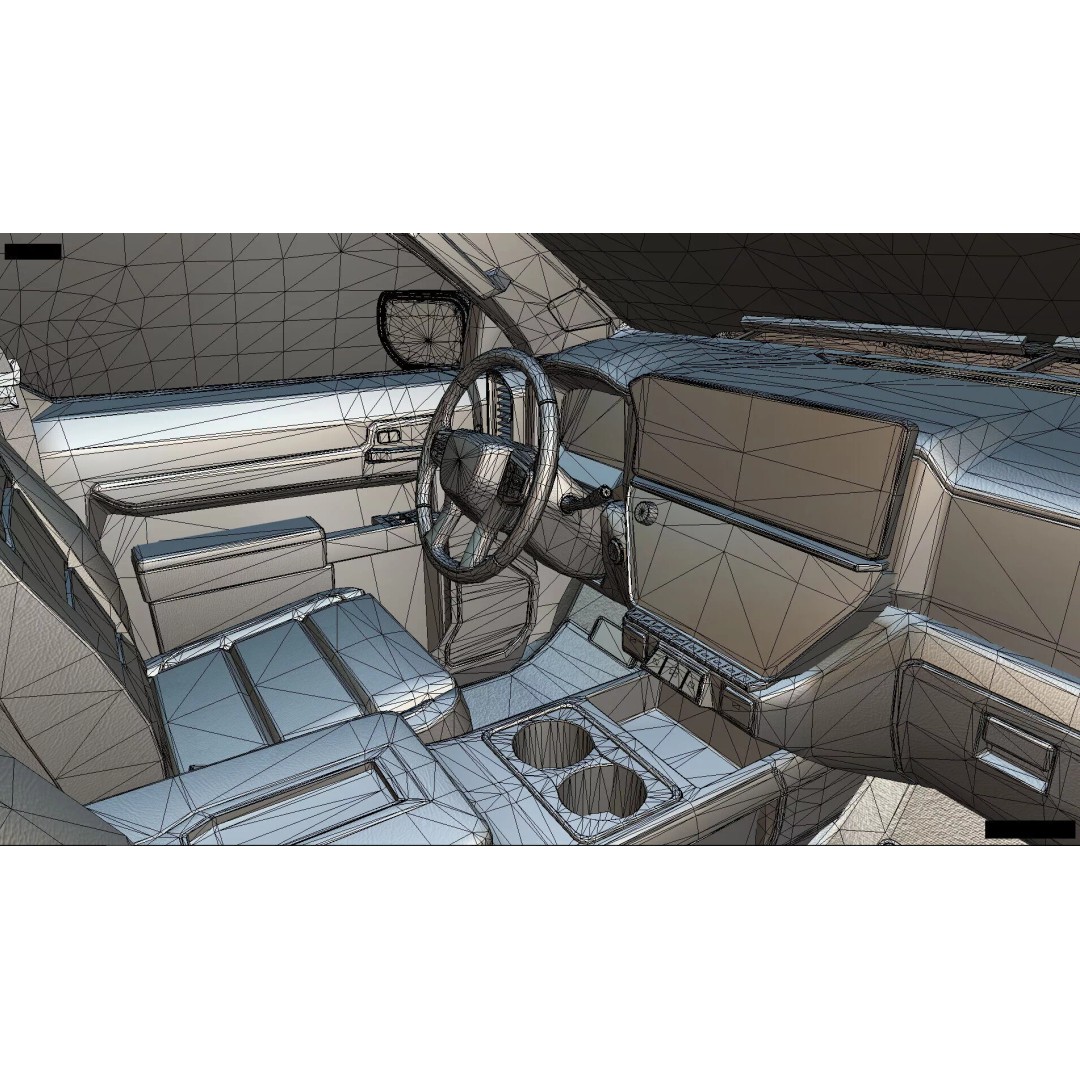 Concept 2027 Single Cab Lifted 4x4 Off-Road Pickup 3D Model – Blender Game Asset - View 45