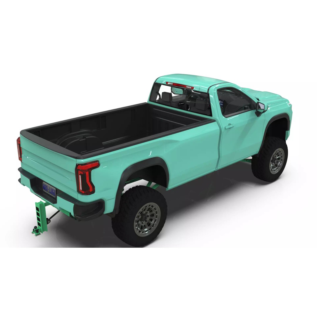 Concept 2027 Single Cab Lifted 4x4 Off-Road Pickup 3D Model – Blender Game Asset - View 6