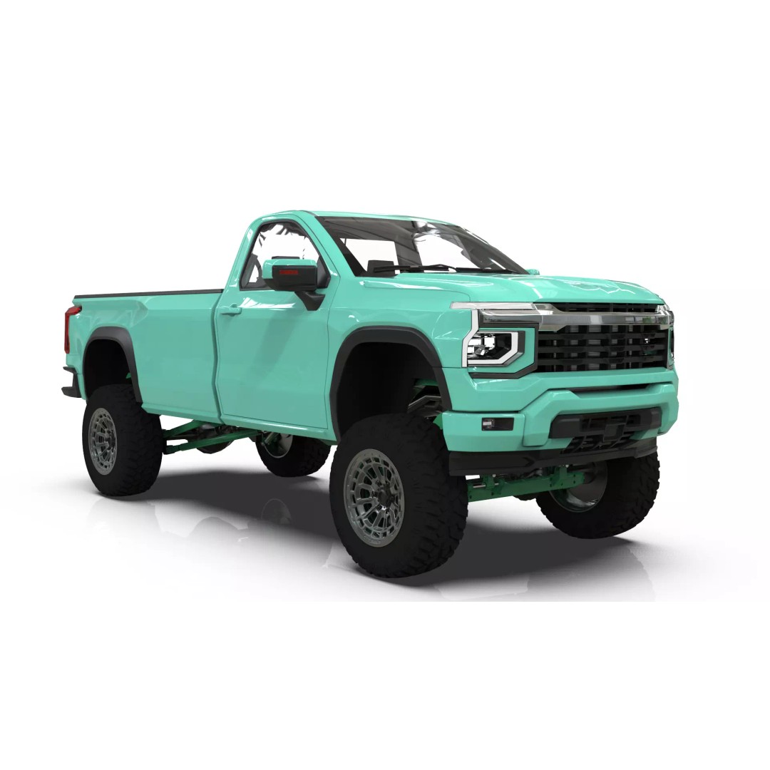 Concept 2027 Single Cab Lifted 4x4 Off-Road Pickup 3D Model – Blender Game Asset - View 7