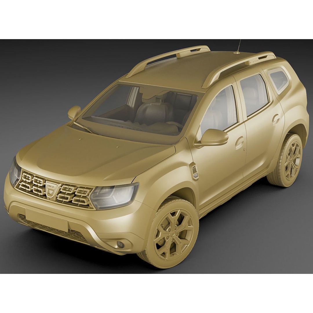 Dacia Duster 2018 3D Model – Detailed SUV Asset, FBX & OBJ Formats - View 17
