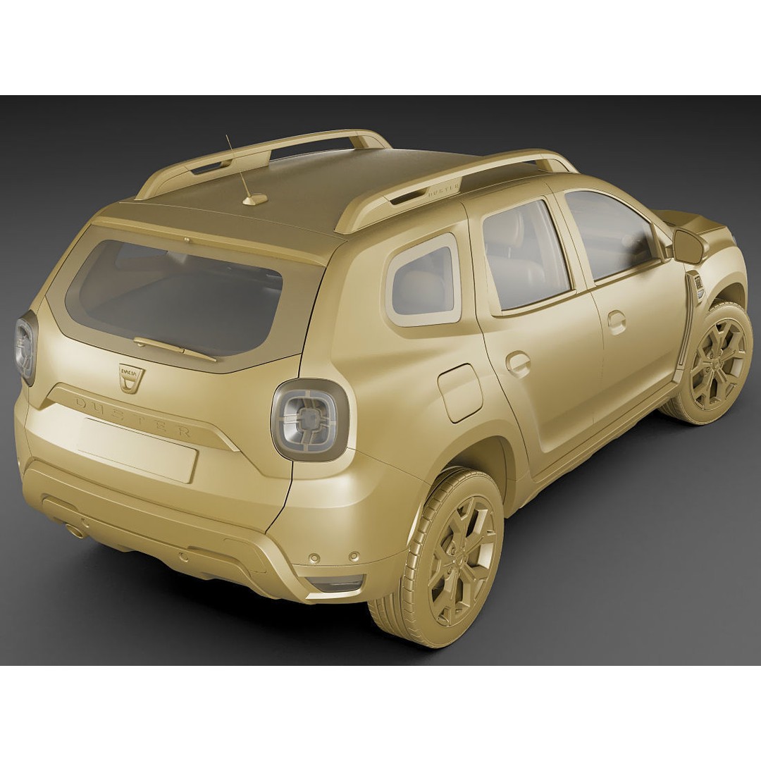 Dacia Duster 2018 3D Model – Detailed SUV Asset, FBX & OBJ Formats - View 18