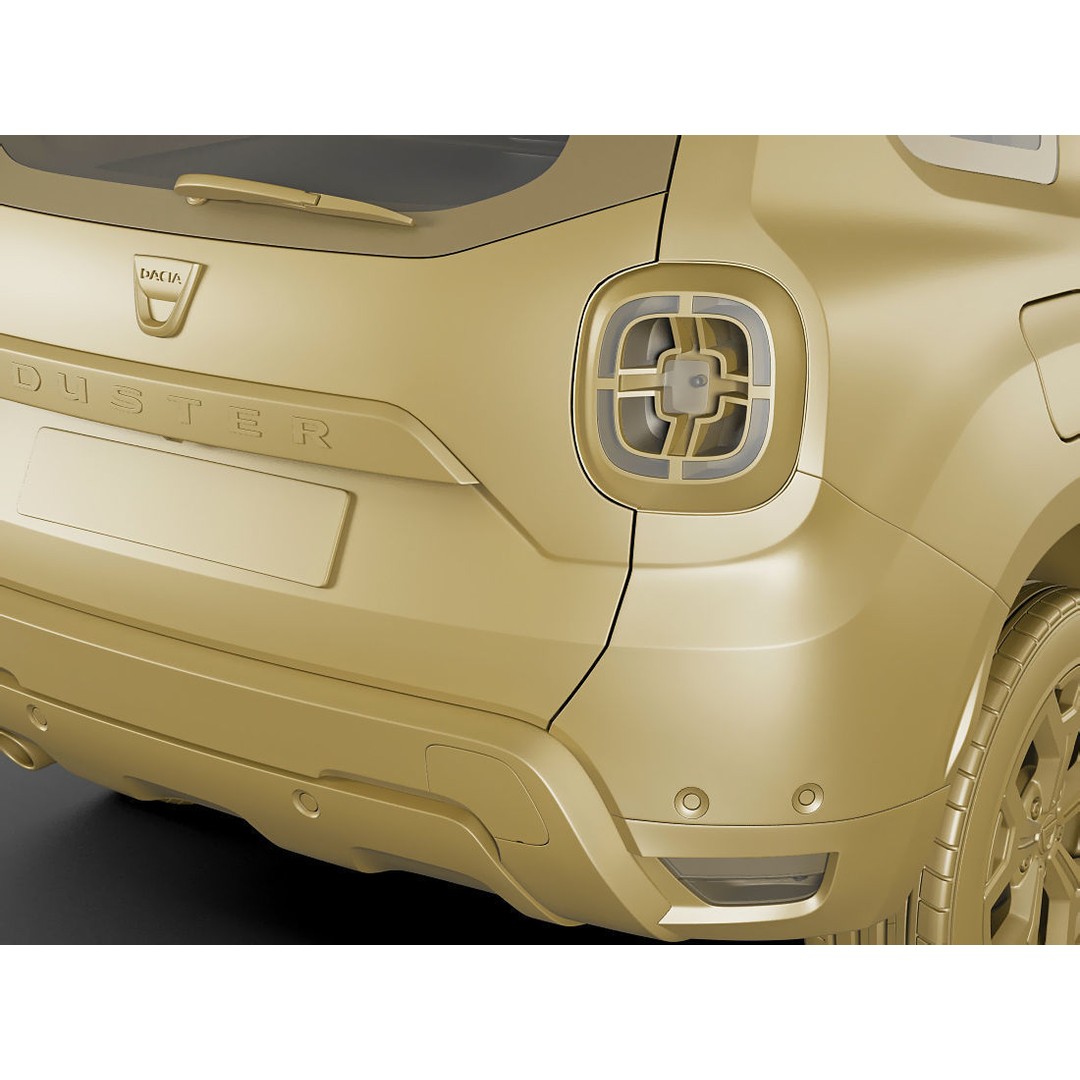 Dacia Duster 2018 3D Model – Detailed SUV Asset, FBX & OBJ Formats - View 20