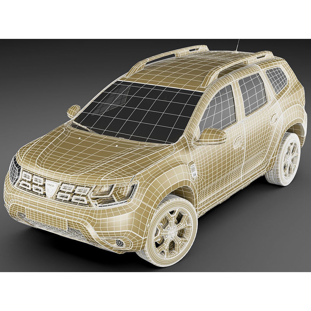 Dacia Duster 2018 3D Model – Detailed SUV Asset, FBX & OBJ Formats - View 21