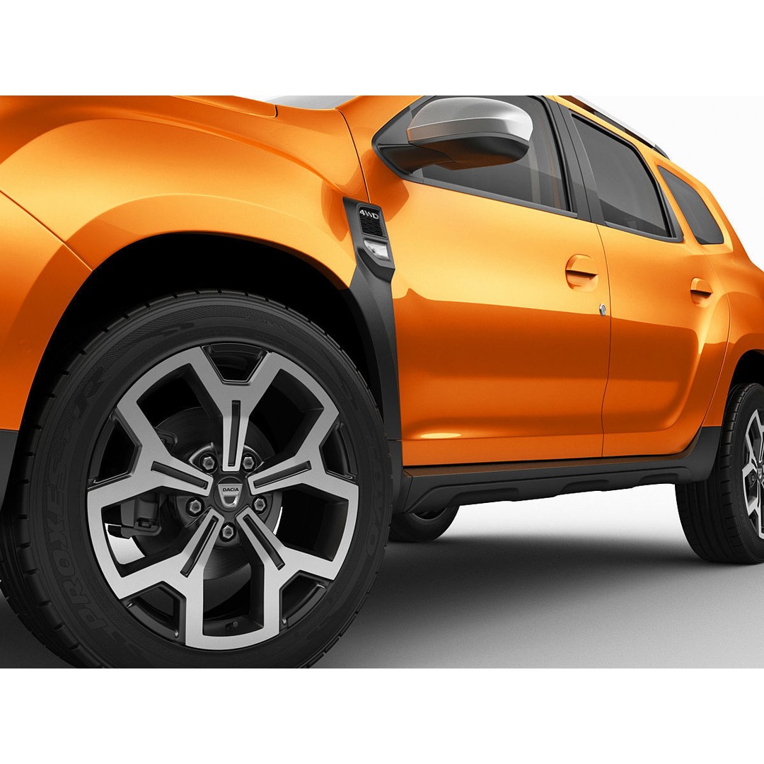 Dacia Duster 2018 3D Model – Detailed SUV Asset, FBX & OBJ Formats - View 7