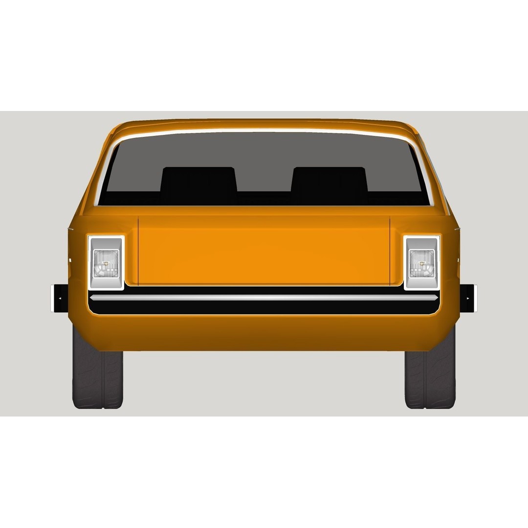 Dodge Deora 3D Model – Low Poly Concept Car, FBX, OBJ, V-Ray - View 12