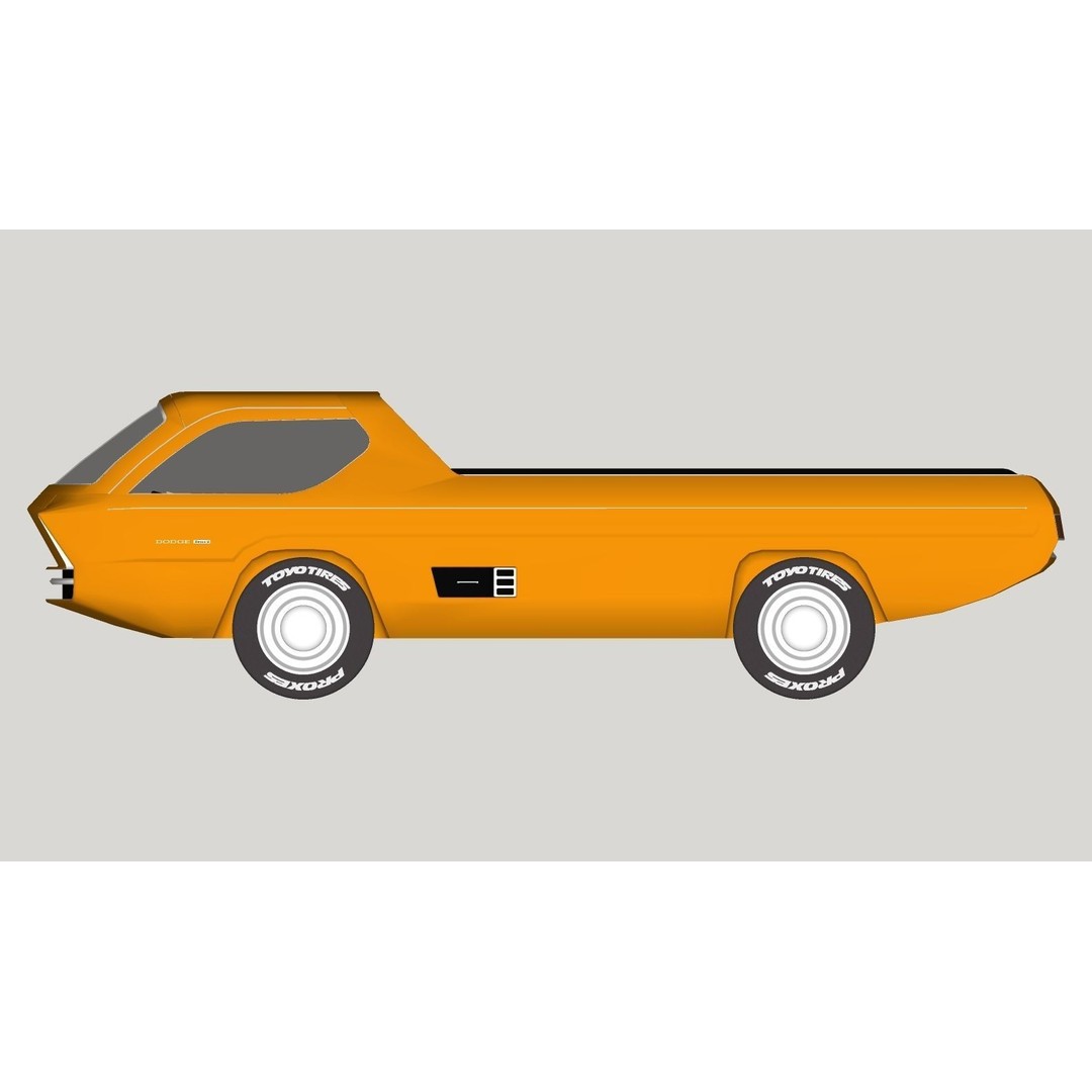 Dodge Deora 3D Model – Low Poly Concept Car, FBX, OBJ, V-Ray - View 14