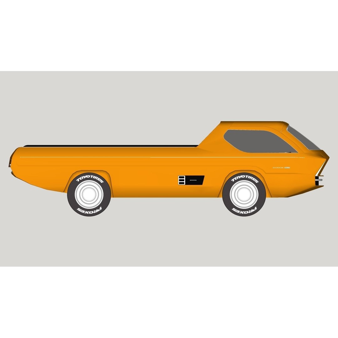 Dodge Deora 3D Model – Low Poly Concept Car, FBX, OBJ, V-Ray - View 15