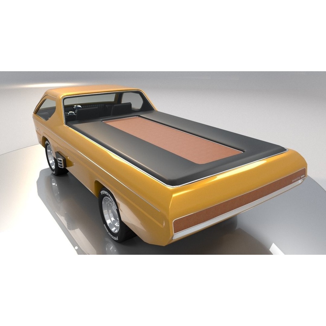 Dodge Deora 3D Model – Low Poly Concept Car, FBX, OBJ, V-Ray - View 3